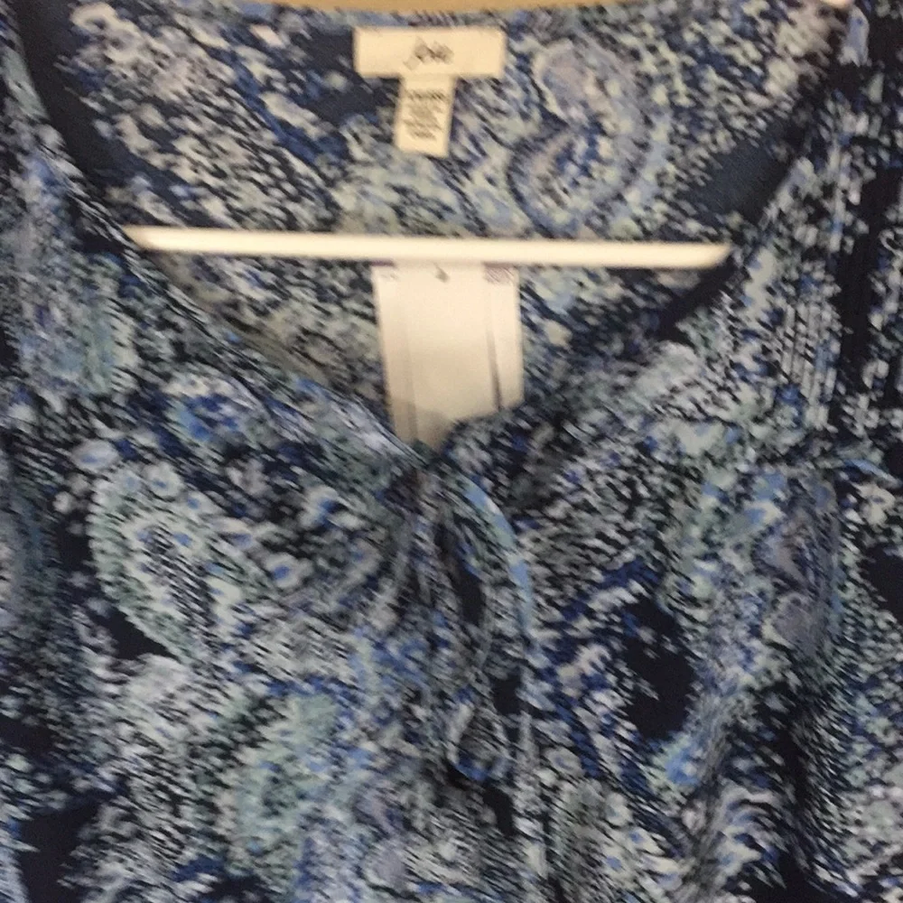 Joie  Blue Parisian Paisley Peasant Top Size XX-Large NWT